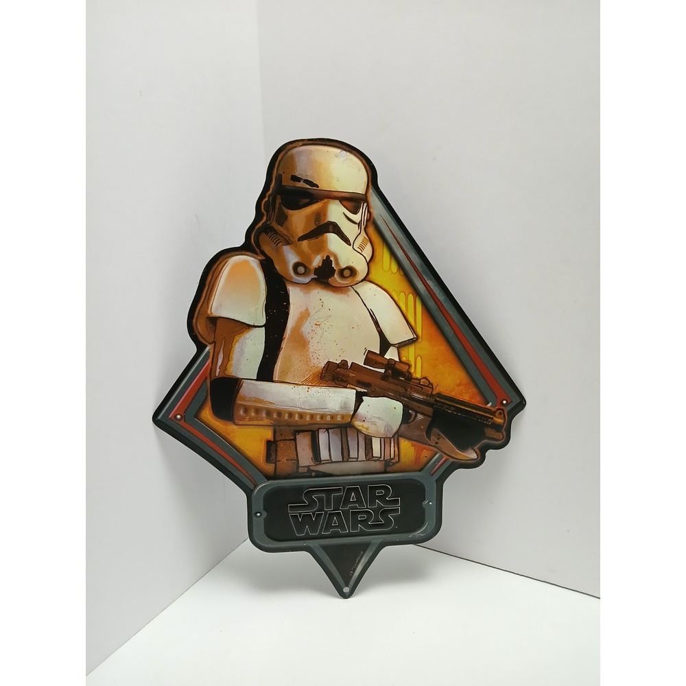 Star Wars Stormtrooper 12" Diamond  Blaster Gun Die Cut Metal Sign Man Cave‎ Art
